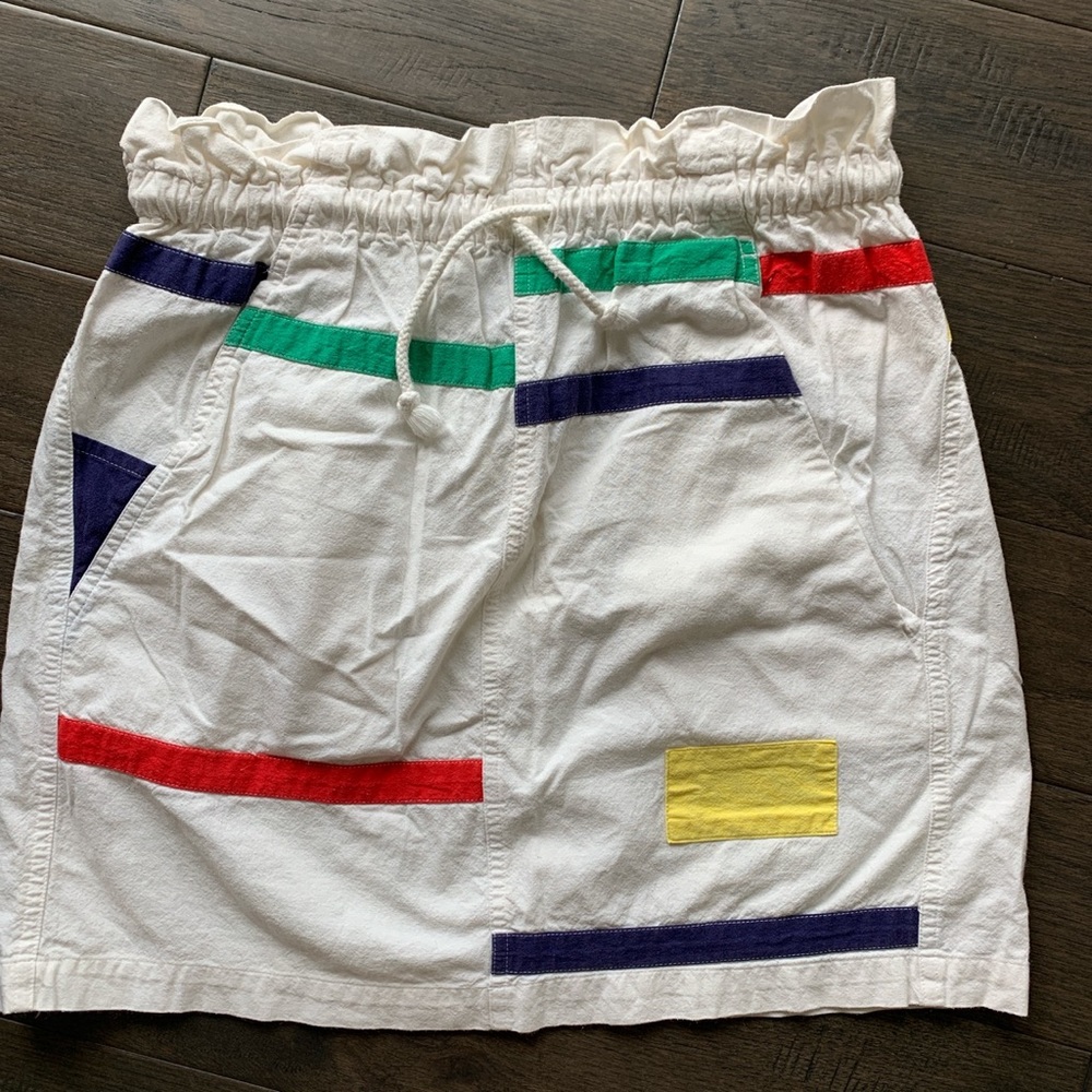 Vintage white colour pop skirt